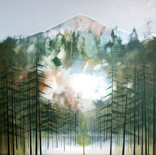 "Hoarfrost", 100x100cm, oil, 2003, sold