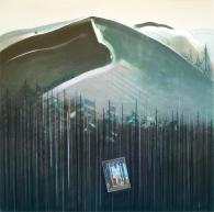Homage to R Megritt - 100x100cm, oil painting, 2011