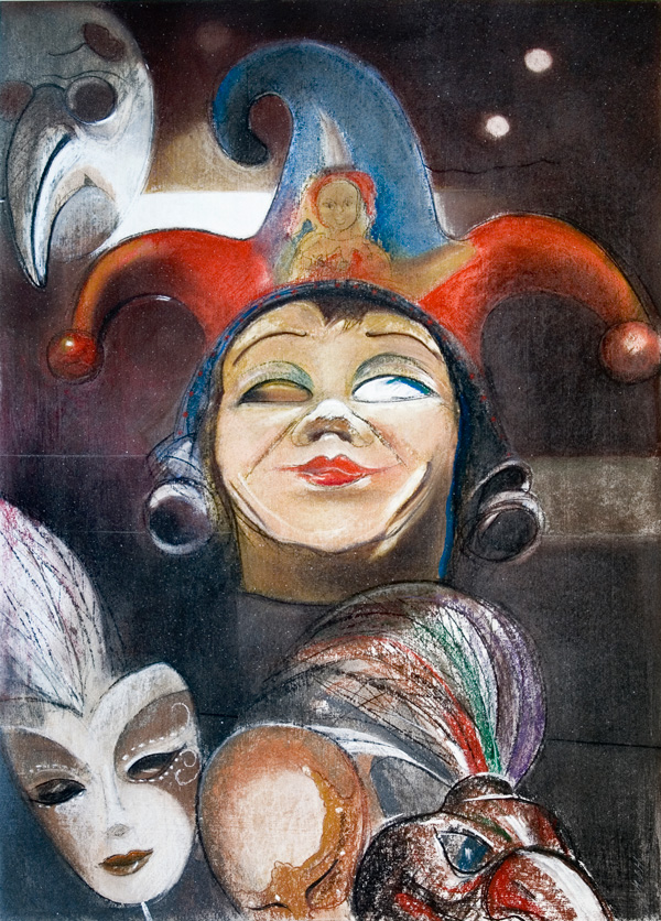 "Výklad II. Benátky", 50x70 cm, pastel, 2011