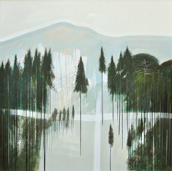 "Zimná hora I.", 100x100cm, olej, 2013